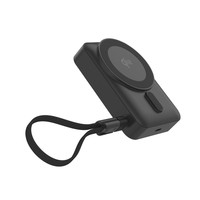 SICI QI2.0 CCC 15W PD 10000mAh Pengisian Daya Nirkabel Magnetik Tipe-C 2-in-1 Kabel Power Bank Portabel Layar Cerdas TFT
