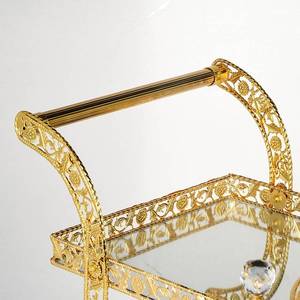 <span class=keywords><strong>Carrello</strong></span> da Pranzo Moderno in Bambù a 3 Ripiani Dorato per Hotel, Matrimoni, Bar e Feste, <span class=keywords><strong>Carrello</strong></span> Portabevande - Product Image 4