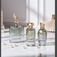 Flacon de parfum en verre de luxe personnalisé, vide et rechargeable, 50 ml, 60 ml, 100 ml, avec boîte cadeau