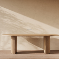 Ensemble de table à manger de luxe FERLY, nouveau design, meubles de salle à manger, ensemble de table à manger pour 8 personnes, ensemble de table à manger en bois