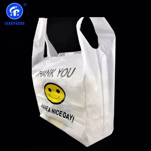 Biodegradabile amido di mais stampa personalizzata shopping imballaggio di plastica bag t-shirt