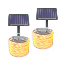 Bande lumineuse LED solaire pour extérieur, étanche IP65, 3000K, 20m avec télécommande, 200W