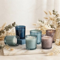 Bocaux à bougies de haute qualité, couleur, 8oz, 10oz, 12oz, bocaux à bougies en verre de luxe personnalisés avec logo et boîte