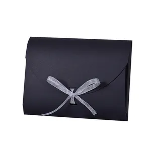 사용자 정의 디자인 웨딩 옷 t 셔츠 봉투 선물 포장 상자 리본