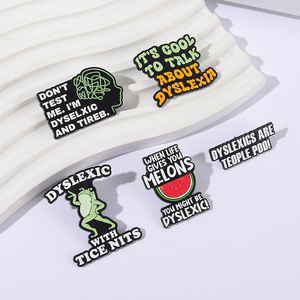Sming Pins cuando la vida te da melones puedes ser Dysle esmalte Pin disléxico con Tice Nits broches insignia <span class=keywords><strong>de</strong></span> solapa - Product Image 1