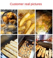 Freidora de Gas Vertical en Oferta, Freidora de Pollo de 35L, Máquina para Freír Pollo Asado a la Parrilla, Freidora de Papas Fritas