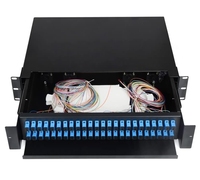 Boîtier de terminaison fibre optique HONDAO 48 ports, panneau de brassage SC/FC/LC, pigtail ODF 2U monomode/multimode (96 cœurs LC UPC SM) pour l'ingénierie