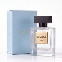 Atomiseur à fine brume en verre vide de 50 ml avec logo personnalisé, emballage de parfum personnalisé, flacon de parfum de luxe avec boîte