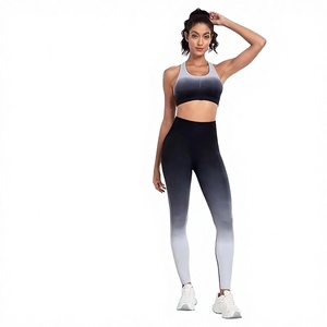Mid-Waist-Two-Piece-Fitness-<b>Yoga</b>-<b>Pants</b>-Push-Up-Vest-Breathable-Elastic-Solid-Print-Front-Sports-Set-For-Women-Gym-Workout-Suit - Product Image 2