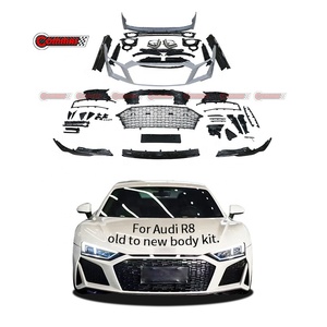 Kit de carrosserie en matériau PP de Style OEM Offre Spéciale ancien à nouveau pour Kit de carrosserie <span class=keywords><strong>Audi</strong></span> <span class=keywords><strong>R8</strong></span> 2016-2021 Grilles de pare-chocs avant Pare-chocs arrière Assemblage - Product Image 1
