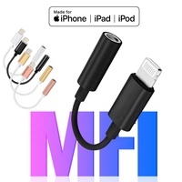 Accessoires mobiles Câble adaptateur de données pour convertisseur de prise audio 8 broches à 3.5mm pour appareils iPhone