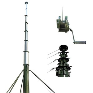 Antenne satellite manuelle de surveillance pour voiture, 2 m, mât télescopique en alliage d'aluminium, résistance au vent 25 m/s - Product Image 5