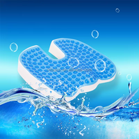 Housse à glissière respirante en mousse à mémoire et gel en forme de U coussin de siège de personnel de bureau de refroidissement oreillers et coussins de siège lombaires