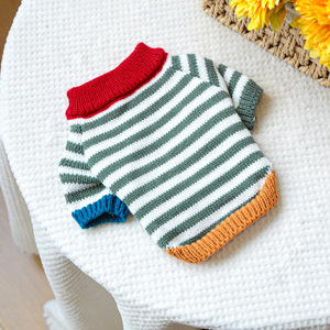 PETCIRCLE Pet Circle - Pet <b>Clothes</b>, Dog and <b>Cat</b> Apparel, Colorful Retro Striped Sweaters - Product Image 5