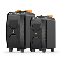 Enceinte trolley haute puissance avec Bluetooth, système de sonorisation portable alimenté par batterie pour karaoké, chant et événements
