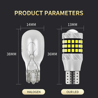 Ampoule LED YOBIS T15 W16W 2016 57SMD Canbus DC12-18V 435LM, feu de recul, feu stop, feu arrière, 921 912, feu de signalisation de recul automatique