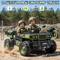 Nouveau camion benne électrique multifonctionnel 24V 4x4 tout-terrain 2 places pour enfants avec télécommande