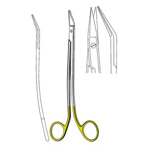 กรรไกรผ่าตัด Dean Scissors Plain ขนาด 12 ซม. 4-3/4 นิ้ว ปลายกึ่งทู่ รุ่น TC สีทอง พร้อมใบมีดตัดที่แม่นยำและใช้งานได้อย่างมืออาชีพ - Product Image 1