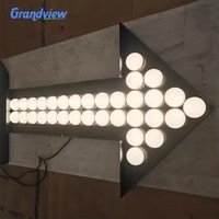 Lettres lumineuses LED avec cadre en acier inoxydable, style rustique vintage, pour événements, fêtes, devantures de magasins, décoration vintage