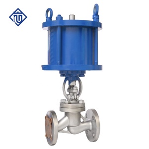 Válvula de Globo Neumática de Acero Inoxidable con Brida para Sistemas de Petróleo J641H-16C/P, Válvula de Globo de Accionamiento Neumático que Permite una Reparación Rápida - Product Image 1