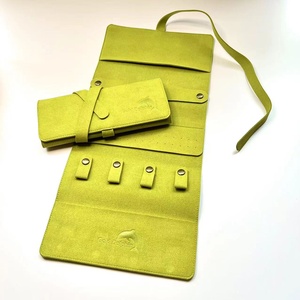 Wholesale Custom Microfiber Travel Jewelry Bag Storage Organizer for Ring Earring Necklace Foldable Velvet <strong>Jewellery</strong> <strong>Roll</strong> - Product Image 6