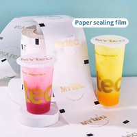 Film de scellage personnalisé avec logo imprimé pour gobelets en PP et en papier, rouleau de 90 mm et 95 mm, pour bubble tea, café, jus, boissons, idéal pour les salons de thé.