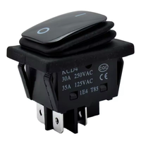 Chine Fabricant de commutateurs étanches Fournir 35A 125V 30A 250V AC Interrupteur à bascule étanche Kcd4 4 broches Noir