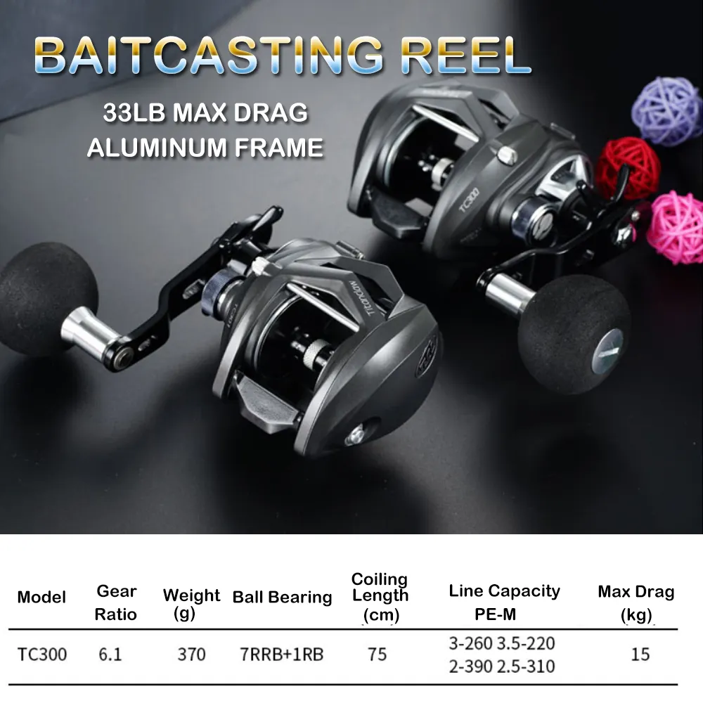 Ultralight 150g Baitcasting Reel Low Gear Ratio 6.5 Double Spool
