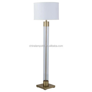 Lampadaire moderne minimaliste avec deux abat-jour en verre, structure en métal noir, hauteur réglable pour usage intérieur - Product Image 3