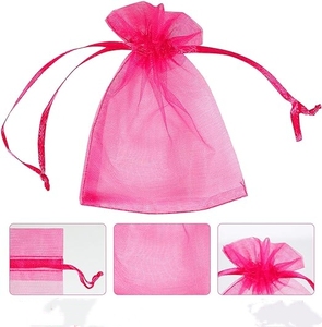 Organza regalo caramelle trasparente sacchetti di gioielli in maglia sacchetti con coulisse alla rinfusa per festa di nozze bomboniere Festival san valentino - Product Image 2