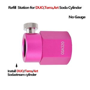 อะแดปเตอร์เติม CO2 ของแท้สำหรับเครื่องทำโซดา DUO Art Terra แบบเชื่อมต่อเร็ว ถังคาร์บอเนเตอร์ CGA320 อุปกรณ์เติมลม อลูมิเนียมอัลลอย - Product Image 2