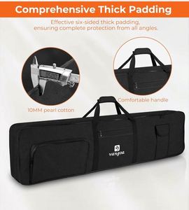 Sac de transport pour clavier de piano électronique 88 touches, certifié BSCI, avec double bandoulière, souple et résistant - Product Image 4