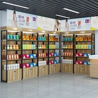 Présentoir cosmétique LED personnalisé Boxue, meuble de vente au détail multi-niveaux pour soins de la peau et maquillage, vitrine lumineuse pour magasin de beauté