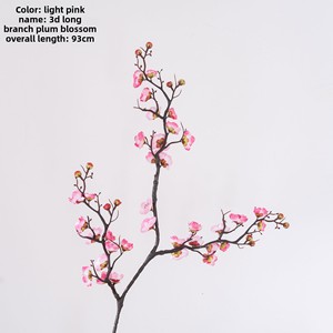Flores Artificiales de Ciruelo y Melocotón Estilo Chino para Decoración de Bodas, Exhibición al Aire Libre y Estilo Artesanal Pastoral - Product Image 6