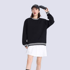 Suéter con Capucha de Cuello Redondo, Estilo Retro Moderno, 350G, Algodón Puro, Corte Holgado, con Hilos Intercalados y Logotipo Personalizado - Product Image 2