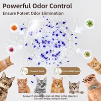 Litière pour chats en gel de silice écologique hautement absorbant, micro-cristalline, en vrac