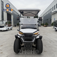 Voiturette de golf électrique de haute qualité avec moteur AC 72V, 4 places, homologuée pour la route, certifiée CE, prête pour l'énergie solaire, châssis en acier haute résistance