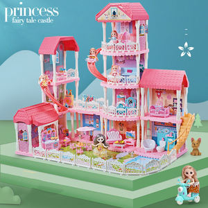 Gran Oferta: <span class=keywords><strong>Casa</strong></span> <span class=keywords><strong>de</strong></span> Muñecas Grande Rosa <span class=keywords><strong>de</strong></span> Plástico DIY <span class=keywords><strong>para</strong></span> <span class=keywords><strong>Niñas</strong></span>, con Accesorios <span class=keywords><strong>de</strong></span> Castillo - Product Image 2