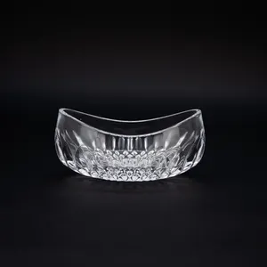 High-end design elegant crystal oval glass dessert bowl