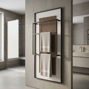 Minimalist Bathroom <b>Towel</b> <b>Rack</b> Black Wall Mounted <b>Towel</b> Rail Modern Home Hotel Decor Designer Black Metal <b>Towel</b> Rail Bathroom - Product Image 1