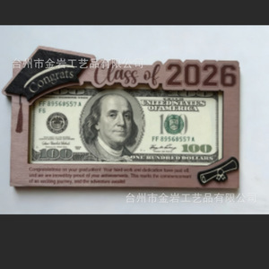 Wooden Cash Clip Personalized Wallet Wooden Gift New Cross-border Product 2026 European and American University Graduation - Product Image 3
