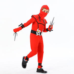 Disfraz de Ninja Japonés para Niños, Mono de Cosplay Azul, Rojo y Negro, Inspirado en Películas y TV, para Halloween - Product Image 5