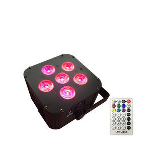 Hot bán maky trong nhà LED ánh sáng đám cưới lên chiếu sáng 6*18 Wát rgbwa + uv 6 màu không dây Battery Powered DMX Led Slim Par ánh sáng - Product Image 5