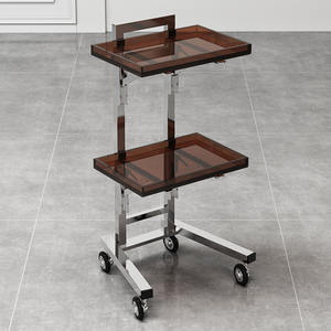 Internet celebrity hair salon cart stainless steel hair salon <b>tool</b> vehicle hair cutting and styling <b>tool</b> foldable - Product Image 2