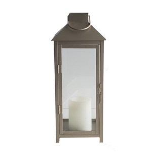 Set di 2 Handcrafted <span class=keywords><strong>La</strong></span> <span class=keywords><strong>Lanterna</strong></span> in Metallo Dotato di Morbidamente Curvo Top E Arrotondato Maniglia <span class=keywords><strong>Lanterna</strong></span> - Product Image 1