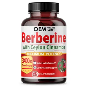 OEM Berberine capsule Ceylon cannella integratore Gymnema Sylvestre Ashwagandha pepe nero glucosio supporto metabolismo