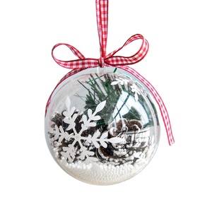Décoration suspendue, <span class=keywords><strong>boules</strong></span> <span class=keywords><strong>transparentes</strong></span>, bricolage, ornement de Noël, boule en plastique transparente - Product Image 1