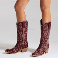 Boîte à chaussures personnalisée CHENO avec logo, bottes de cowgirl western pour femmes, chaussures western de marque