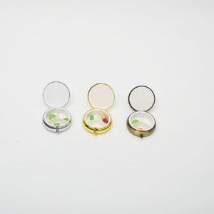 Novelty Design Mini Easy Carry Lowest Price Metal Pill Box With <b>Mirror</b> - Product Image 6
