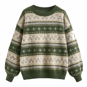 เสื้อสเวตเตอร์แขนยาวระบายอากาศได้ดีสำหรับผู้หญิงเสื้อสเวตเตอร์แห้งเร็วไซส์ใหญ่พิเศษออกแบบได้ตามต้องการสำหรับฤดูหนาว - Product Image 1